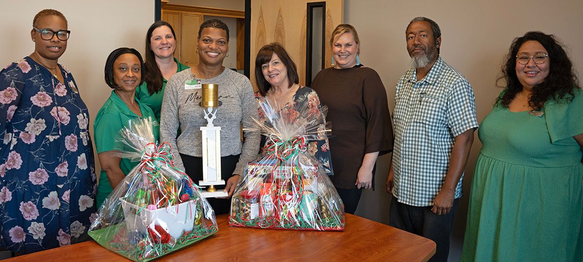 Adult Education team with their winnings from the 2025 Food Pantry Drive Adult Education team with their winnings from the 2025 Food Pantry Drive