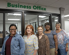 Mya Wade, Stephanie Holifield, Veronica Fox, Crystal Webster, and Charlene Lewis are ready to serve the campus and community.