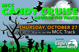 Meridian Community College's Halloween treat is around the corner and this year it’s Candy Cruise Around the Track.