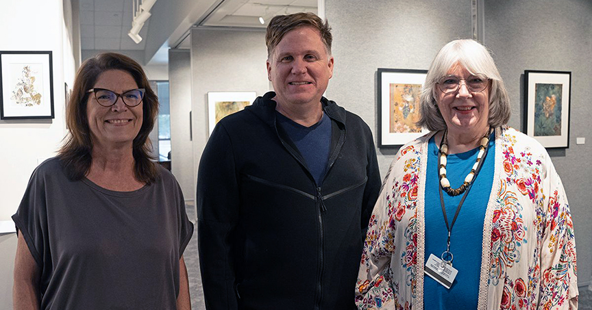Terrell Taylor, left, Daniel Ethridge, and Laura Reinstatler will be the guest artists for the 'Another Bridge' art show. 
