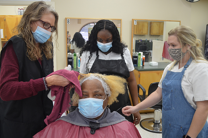 Cosmetology Students and Instructor