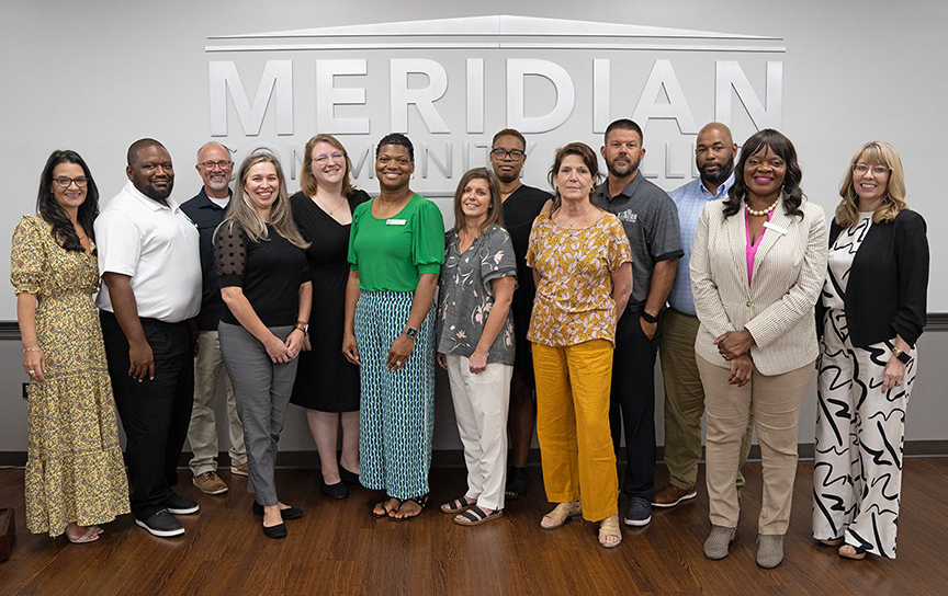 At the ELC Class of 2024 orientation are, from left, Dr. Leia Hill, Tim Cole, Dr. Tom Huebner, Erin Richardson, Jeanette Howell, Jamila Brown Coleman, Angie Pickard, Shaquita Hopson Alfonso, Terrell Taylor, Christopher Haralson, Eric Griffin, Laureta Chislom, and Amanda Bratu. 