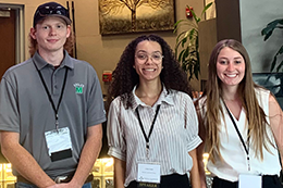 Spring 2026 MCC grad Emily Casey, along with current MCC students David Downs and Laklee Howell attended the conference.
