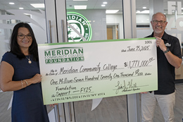 More than a million dollars. That’s what Meridian Community College Foundation gave to the College in support of students and programs on campus for the fiscal year 2025.