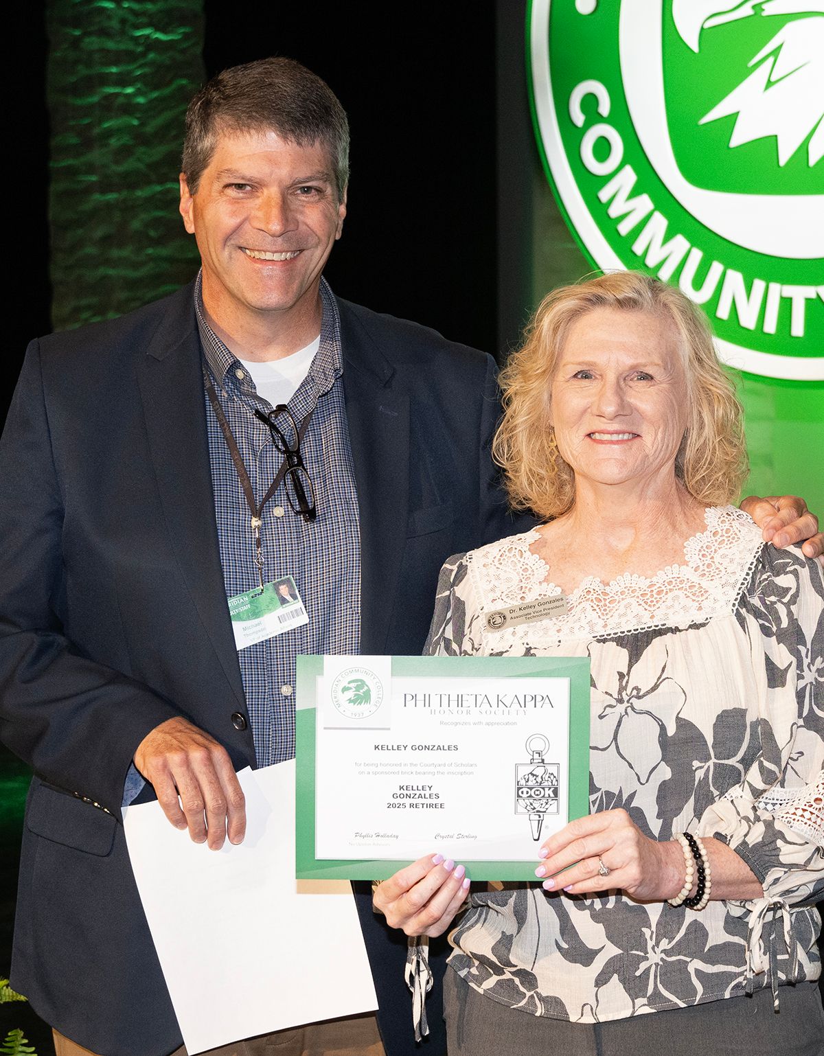 Michael Thompson and Dr. Kelley Gonzalez