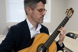 Nicholas Ciraldo, a leader among his generation of American classical guitarists, performed for MCC's Arts & Letters Series audience during a concert held on campus in the Foundation Chapel. 