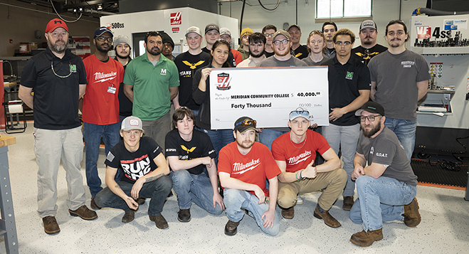 MCC Precision Machining Engineering Technology Program students are excited about the $40,000 gift from the Gene Haas Foundation.  