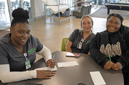 Using the theme, “Lead Where You Are – Grow Where You Are Planted,” Meridian Community College staffer Marion Whiting encouraged students to get involved in campus and leadership opportunities.
