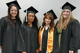 Students in the MLT Class of 2026 included Shayla Long, Precious Jenkins, Bailey Moore, and Haley Coody. 
