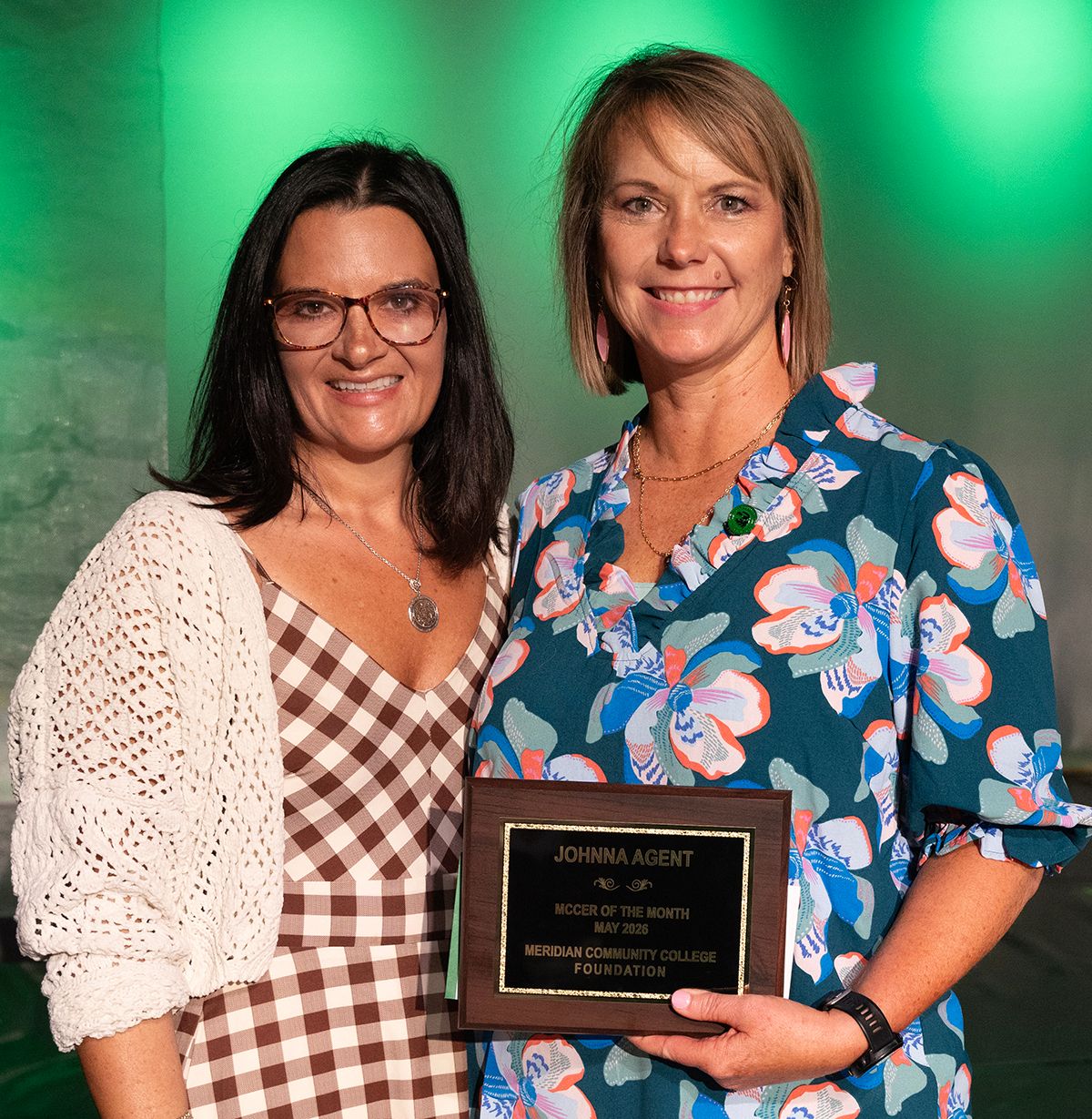 MCCer of the Month Johnna Agent and Dr. Leia Hill.