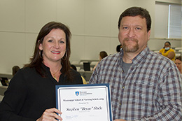 Stephen Bryan Slade added another educational degree to his professional resume when graduating from Meridian Community College's Associate Degree Nursing Program. 