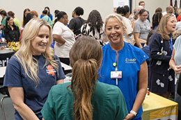 “I want to see what’s out there and learn more about where I can take my nursing career,” Evans said after she stopped at tables manned by recruiters from across the region.