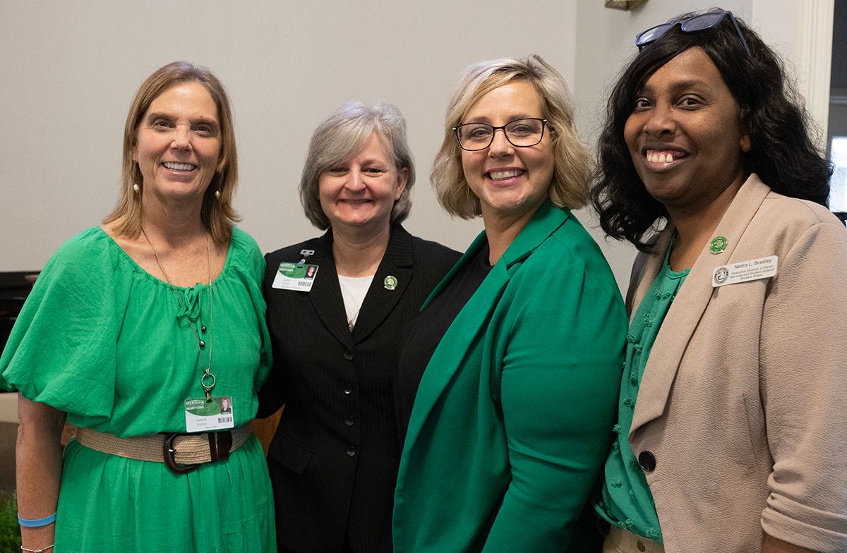 Members of the First-Gen Committee are Valerie Bishop, Janet Parrett, Kristi Williamson, and Nedra Bradley. 