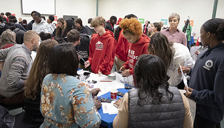 Lauderdale County eighth graders learn financial lessons during the recent Realty Fair held at the MCC-Riley Workforce Development Center. 