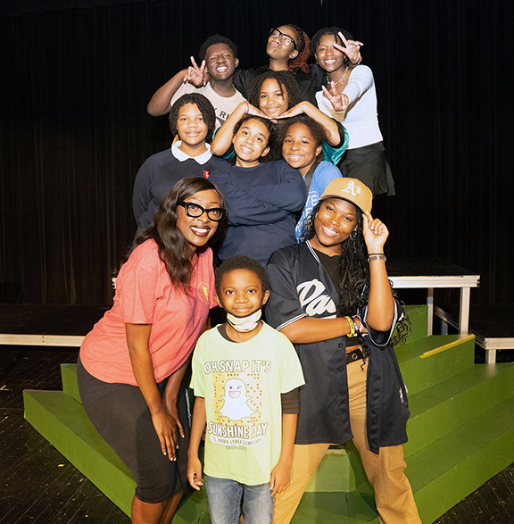 A few cast members and Director Anquanizia Hall pose for a photo op. ‘The Wiz’ opens in MCC’s McCain Theater on Nov. 17. 